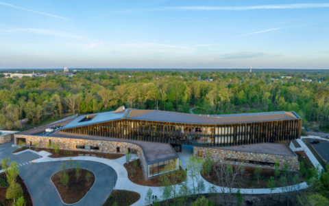 Aerial picture of Heartland Whole Health Institute building